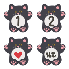 [LINE絵文字] cat number v3 by mumulaの画像