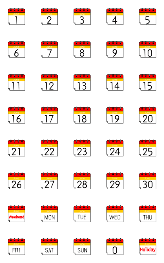 [LINE絵文字]Calendar June 06の画像一覧