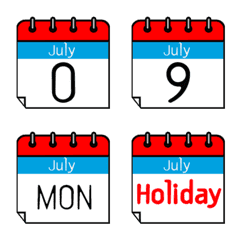 [LINE絵文字] Calendar July 07の画像