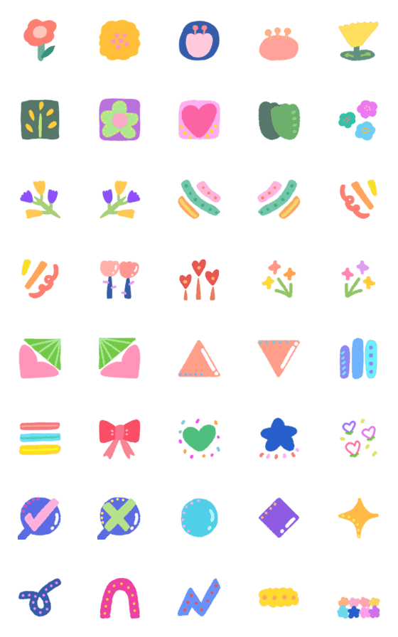 [LINE絵文字]Botanical Decorations and Shapesの画像一覧