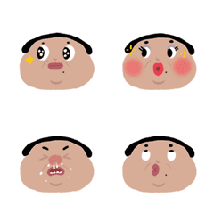 [LINE絵文字] nobody's cute BIG head！ - Revised Ver.の画像