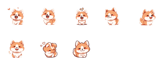 [LINE絵文字]Shiba Inu Happyの画像一覧