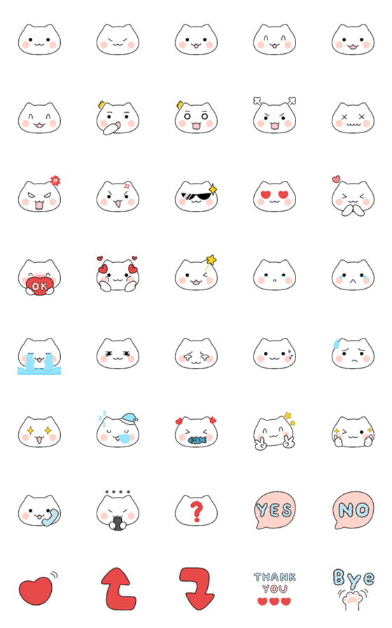 [LINE絵文字]Tofu : Meaw cuteの画像一覧