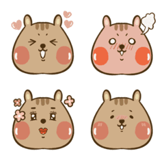 [LINE絵文字] Ponchi is squirrel Emoticonsの画像