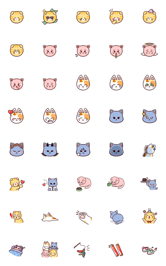 [LINE絵文字]Chur kitty friendsの画像一覧