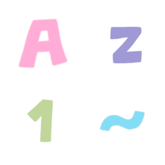 [LINE絵文字] basic A to Z , numbers ＆ symbolsの画像