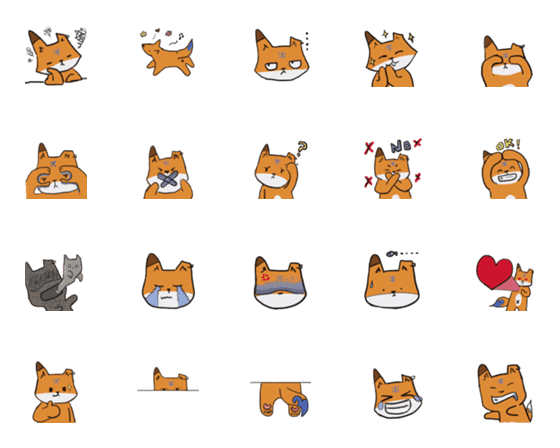 [LINE絵文字]fox fifteenの画像一覧