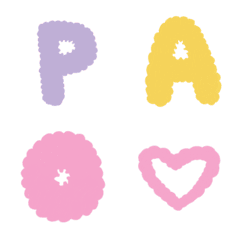 [LINE絵文字] Pastel letters (clouds)の画像