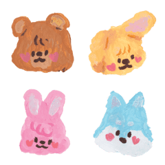 [LINE絵文字] I LOVE US fluffy friends ThePieInTheSkyの画像