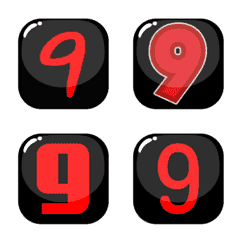 [LINE絵文字] Number emoji Dookdik 07の画像