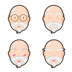 [LINE絵文字] Bald dad's emojiの画像