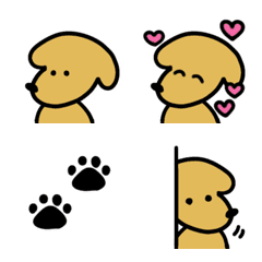 [LINE絵文字] 毎日使える！シンプルでかわいい犬 訂正版の画像