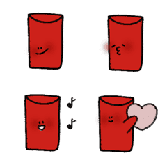 [LINE絵文字] shy red envelope Emojiの画像