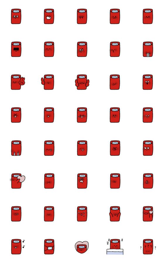 [LINE絵文字]shy red packet Emojiの画像一覧