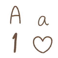 [LINE絵文字] Brown cute alphabet ABCの画像