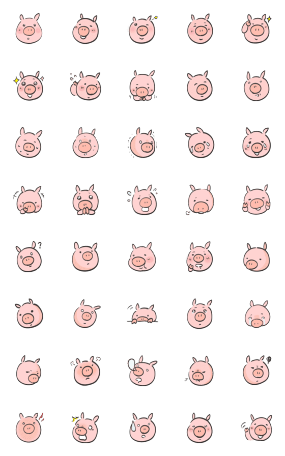 [LINE絵文字]the pig faceの画像一覧