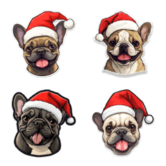 [LINE絵文字] クリスマスにフレンチブルドッグの画像