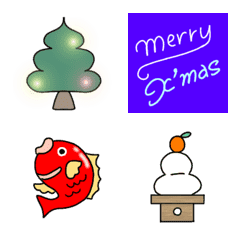 [LINE絵文字] クリスマス・お正月・年末年始・普段使いの画像