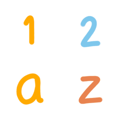 [LINE絵文字] Number and a-zの画像