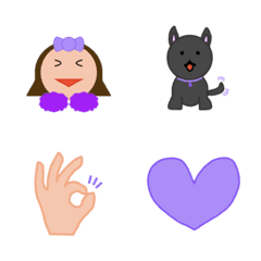 [LINE絵文字] Purple loverの画像