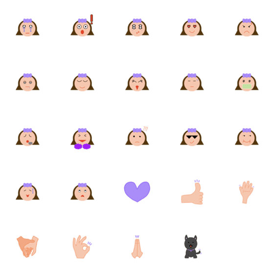 [LINE絵文字]Purple loverの画像一覧