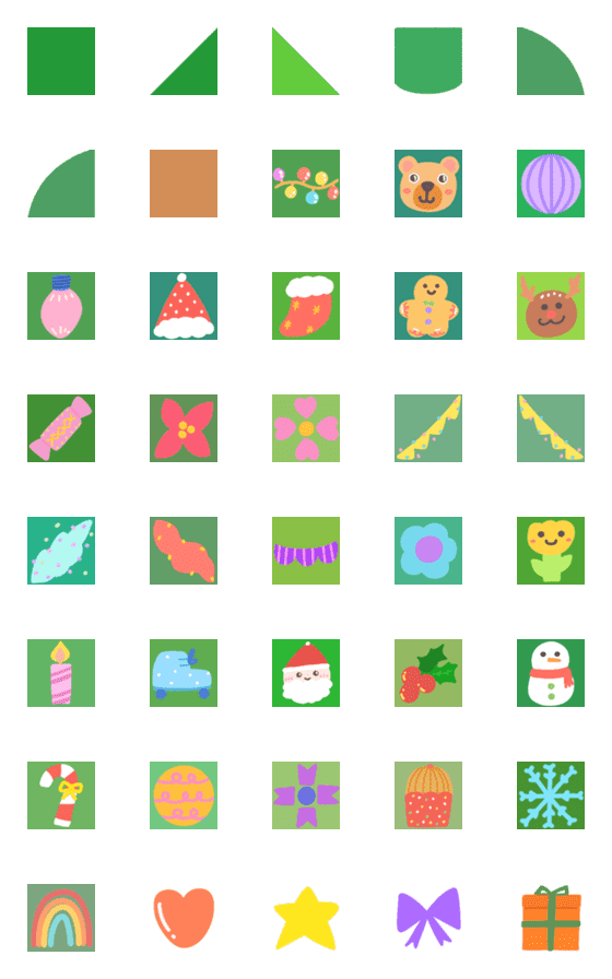 [LINE絵文字]Christmas Tree Ornamentsの画像一覧