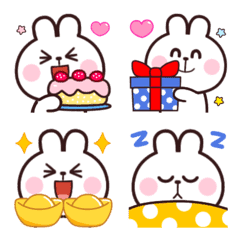 [LINE絵文字] Momo Rabbit Emojiの画像