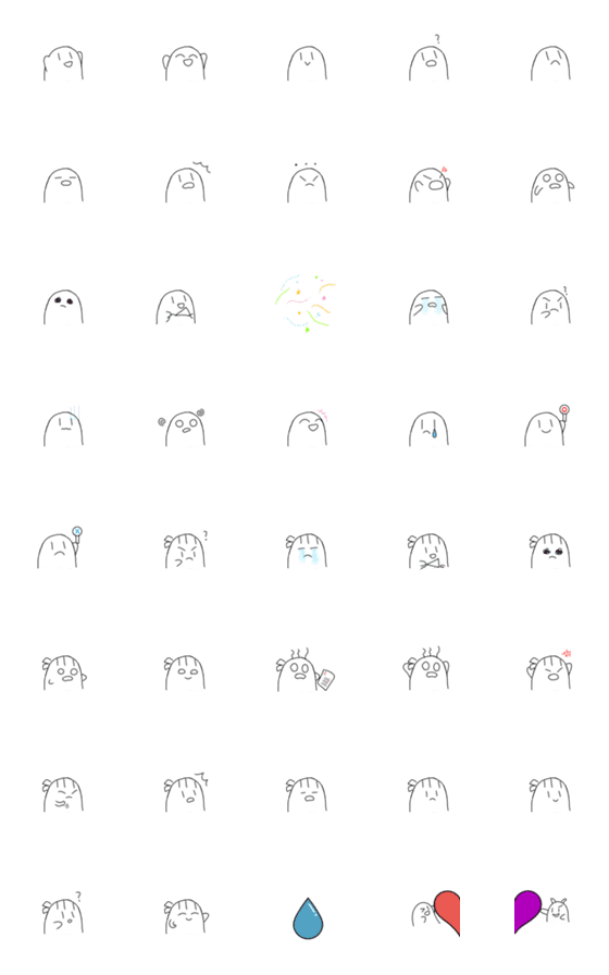 [LINE絵文字]Ghost daily life emojisの画像一覧