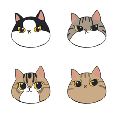 [LINE絵文字] There are four cats like to make troubleの画像