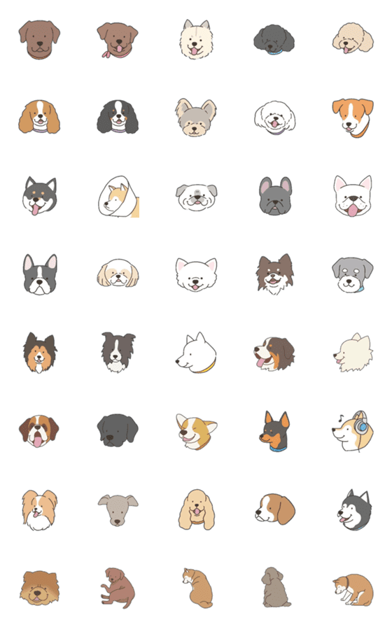 [LINE絵文字]dogs.の画像一覧