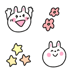 [LINE絵文字] 優しい色のうさぎ♡の画像