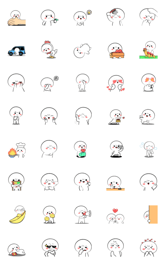 [LINE絵文字]Little Baldie 3 : Animated Emojiの画像一覧