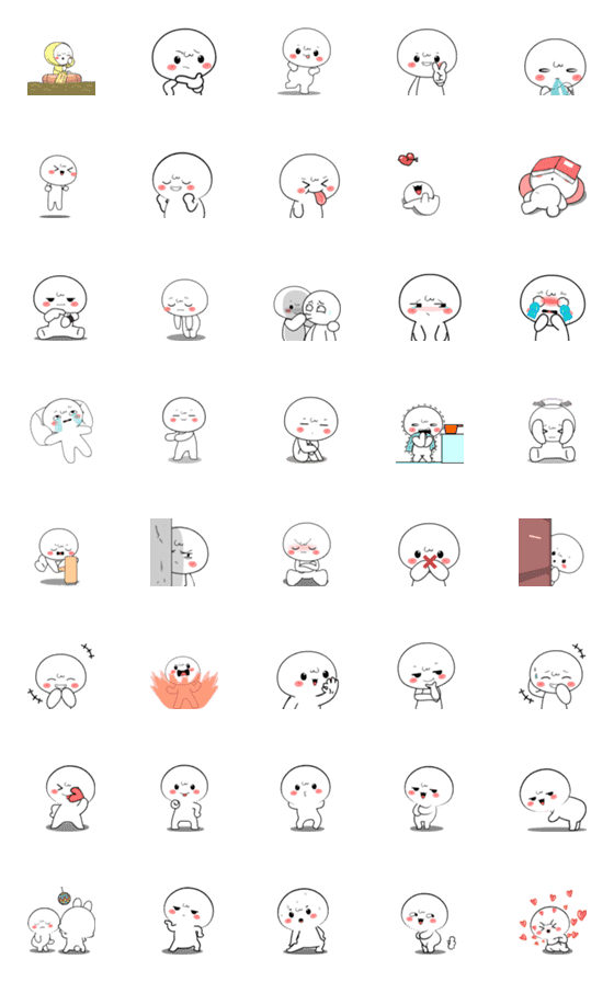 [LINE絵文字]Little Baldie 4 : Animated Emojiの画像一覧