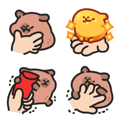 [LINE絵文字] Baby capybara animated emoji 5の画像