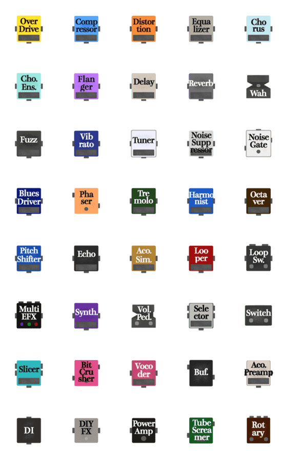 [LINE絵文字]エレキギターエフェクター【修正版】の画像一覧