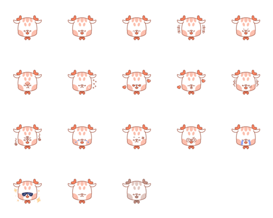 [LINE絵文字]Dear my Deer (Facial expression)の画像一覧