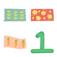 [LINE絵文字] Decorating Tape and Numbersの画像