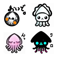 [LINE絵文字] squid and fish emojiの画像