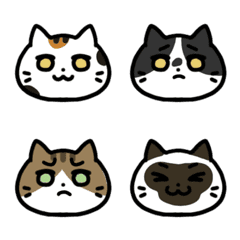 [LINE絵文字] かわいいねこの顔の画像