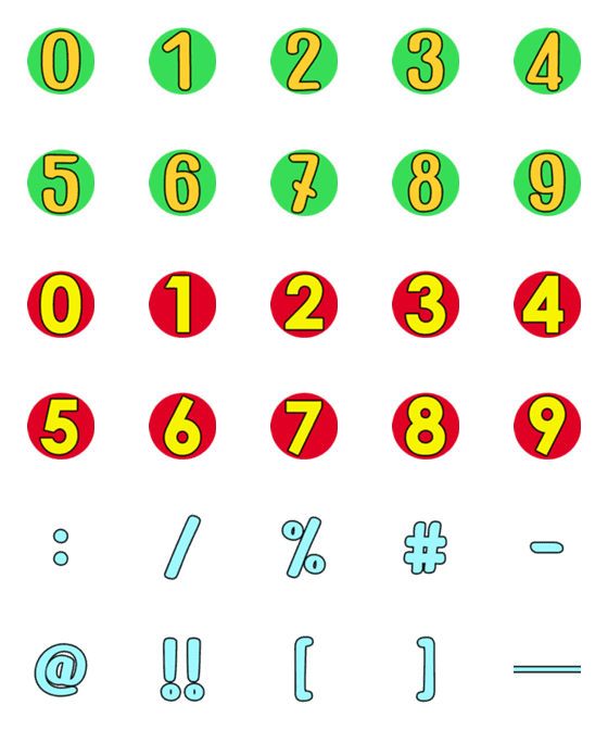 [LINE絵文字]Number in circle V2.2の画像一覧