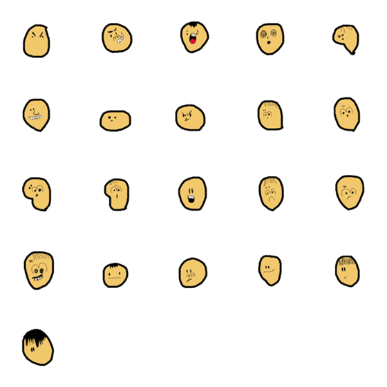 [LINE絵文字]Am i a Ugly Potato？の画像一覧