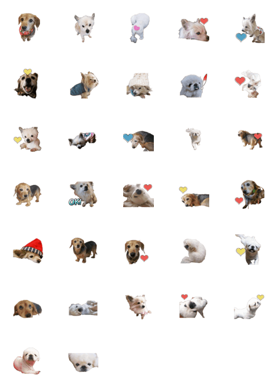 [LINE絵文字]my pretty dogs 2の画像一覧