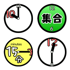 [LINE絵文字] TIME 時間（時計風）の絵文字の画像