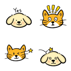 [LINE絵文字] Cat and Dog Joy Clubの画像