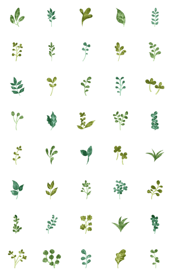 [LINE絵文字]Various Herbs and Leaves Emojiの画像一覧