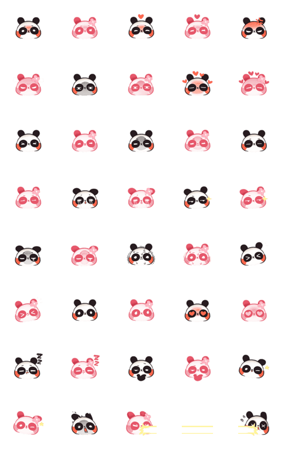 [LINE絵文字]couple panda 1の画像一覧