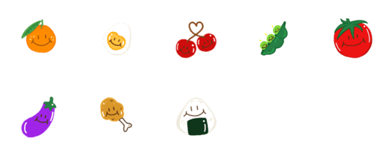 [LINE絵文字]Foods cuteの画像一覧