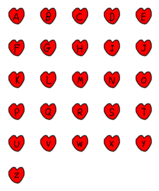 [LINE絵文字]Heart Love Heart Love Letter！！の画像一覧