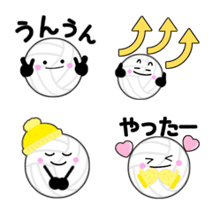 [LINE絵文字] バレーさん 冬に毎日使える絵文字の画像