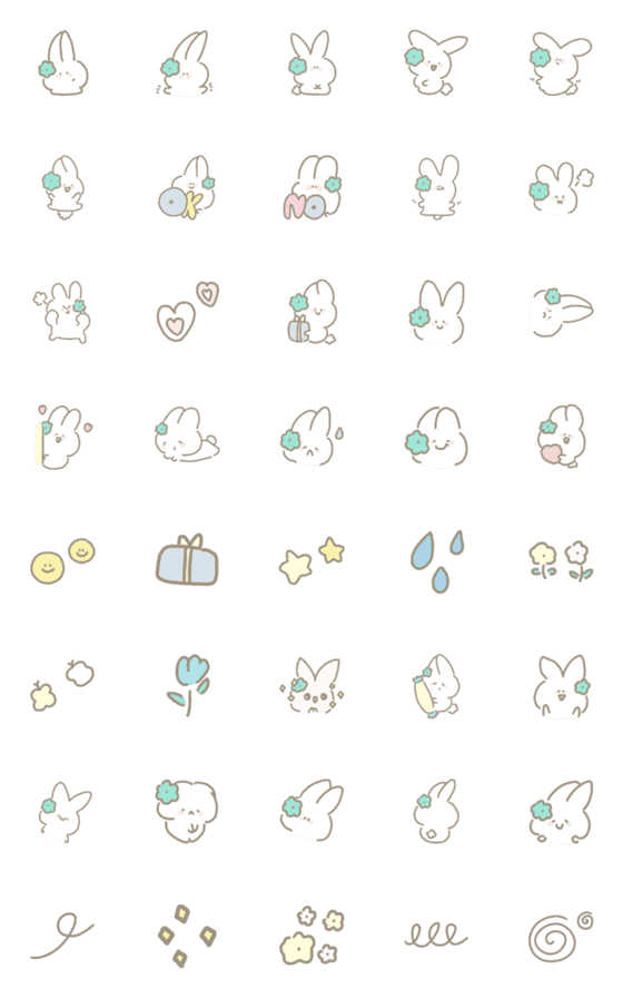 [LINE絵文字]Rabbit *の画像一覧